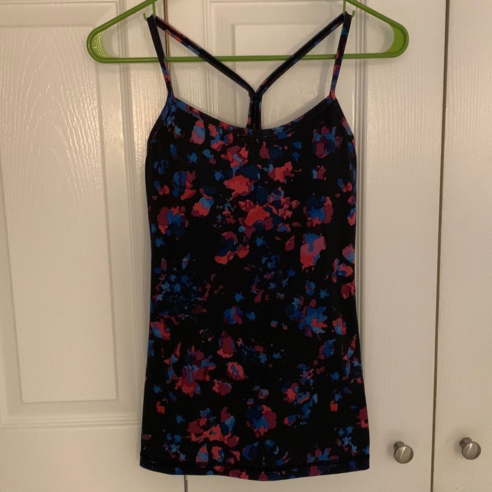 Floral Black and Blue Women's Top